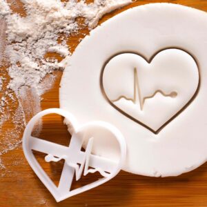 ECG Heartbeat Rhythm Cookie Cutter � Unique Medical Cookie Cutter for Doctors, Nurses, Students � Perfect for Baking Biscuits, Gifts for Healthcare Professionals and Medical Enthusiasts