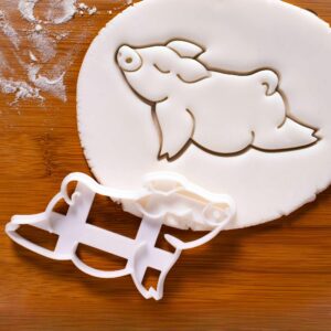 Yoga Pig Upward Facing Pose Cookie Cutter | Fun Biscuit and Cookie Cutter Baking | Unique Design for Yoga Lovers, Fitness-Themed Events, and Creative Kitchen Ideas (ONLY UPWARD FACE)