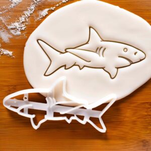 Great White Shark Cookie Cutter | Realistic Biscuit Cutter for Predator-Themed Cookies | Surfboard & Tooth Designs | Fierce Ocean Craft