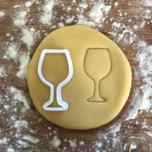 Black Wine Glass Cookie Cutter | Wine Shaped Cookie, Polymer Clay Cutter, Fondant Cutter, Jewelry Earring Mold, Glass of Wine Food Cutter, Party Baking Tool