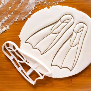 Scuba Flippers Cookie Cutter | Perfect for Diver-Themed Biscuits, Fondant, Clay, Cheese, Dough, Sugarpaste, and Sugarcraft | Ideal for Sports & Ocean Lover Baking (ONLY FLIPPER)