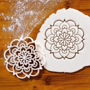 Mandala 1 Cookie Cookie Cutter Geometric Symbolic Design Representing Universe Inner and Outer Worlds Biscuit Cutter Ideal for Artistic Baking, Spiritual Themes, Crafting, (ONLY Mandala 1)