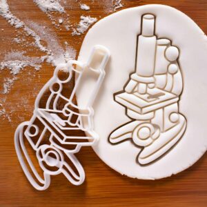 Microscope Cookie Cutter | Science-Themed Biscuit Cutter for Laboratory Party Treats, Educational Events, and Geeky Baking (ONLY MICROSCOPE)