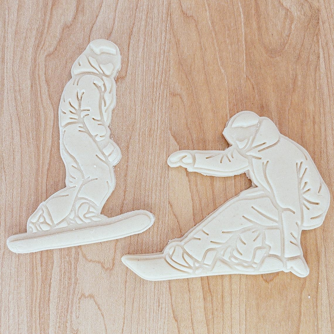 Snowboarder Cookie Cutter and Stamp Cookie for Fondant, Clay, Dough Detailed Snowboarding Design, Winter Sports Theme Cookie Tool for Snow Activities and Cold Weather Treats Made in - Image 7