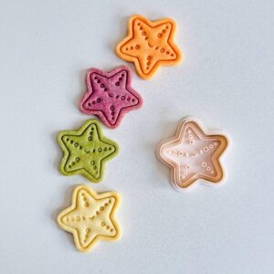 Black Starfish Cookie Cutter Summer Animal Cookie Cutter Stamp Set Ocean Theme Baking Tool for Beach Cookies Fondant Treats Birthday Parties Sea Life Desserts Home Baking Family Celebra