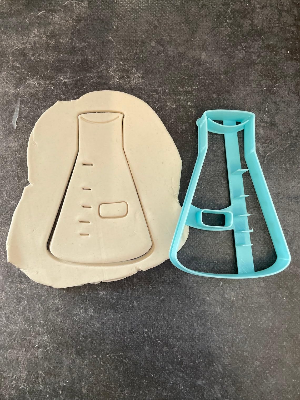 Conical Laboratory Flask Cookie Cutter for Shortbread Cookies Pastry Fondant Sugar Paste Dough Homemade Cake Decoration Chemistry Theme Baking Tool for Science Events School Projects - Image 3