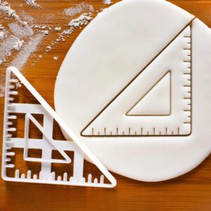 45-Degree Set Square Cookie Cutter | Geometry-Themed Biscuit Cutter for Math Teachers, Engineering Projects, and Educational Baking Activities (ONLY 45 DEGREE)