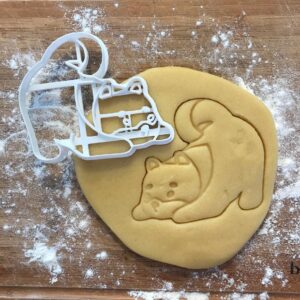 Black Akita Inu Cookie Cutter cookie India Dog Biscuit Cutter for Baking Fondant Clay Craft Tool Akita Inu Gifts Dog Mom Gift Dog Party Favor Dog Lover Gift Shiba Inu Cookies Shape