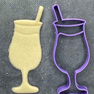 Stemmed Glass Cookie Cutter for Shortbread Biscuits Pastry Fondant Sugar Paste Dough Cake Decoration Wine Glass Shape for Celebrations Wedding Engagement Party Favors Baking Homemade