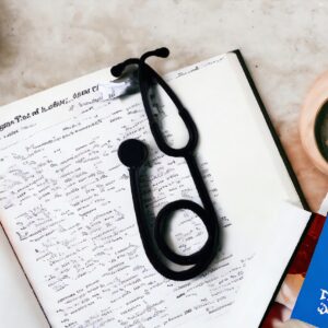 Doctor Bookmark with Stethoscope, Personalized Gift for Medical Professionals, Black