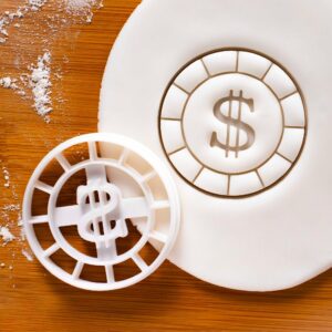 Gold Coin Cookie Cutter | Currency-Themed Biscuit Cutter - Dollar, Bullion, and Bank Design for Financial Gifts and Wealth Celebrations (Only Gold Coin)