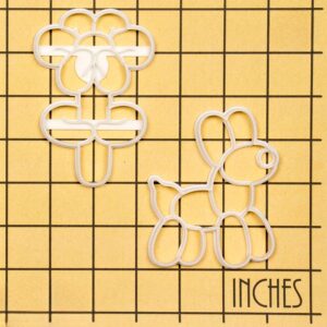Balloon Flower and Balloon Dog Cookie Cutter