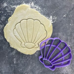Coquille Saint Jacques Seashell Cookie Cutter Shape for Baking Shortbread Biscuits Pastry Fondant Sugar Paste Cake Decoration Homemade Desserts French Baking Coastal Theme ELACE