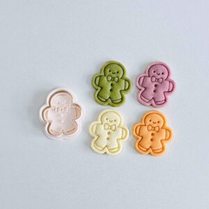 Black Gingerbread Man Cookie Cutter Set, Christmas-Themed Cookie Mold, Gingerbread Man Fondant Cutter, Holiday Cookie Stamp Set for Baking, Dessert Decoration Tool cookie India
