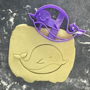 Whale Animal Shape Cookie Cutter for Making Shortbread Cookies Pastry Sugar Paste Fondant Cake Decoration Sea Life Theme Birthday Ocean Party Homemade Baking Tool by