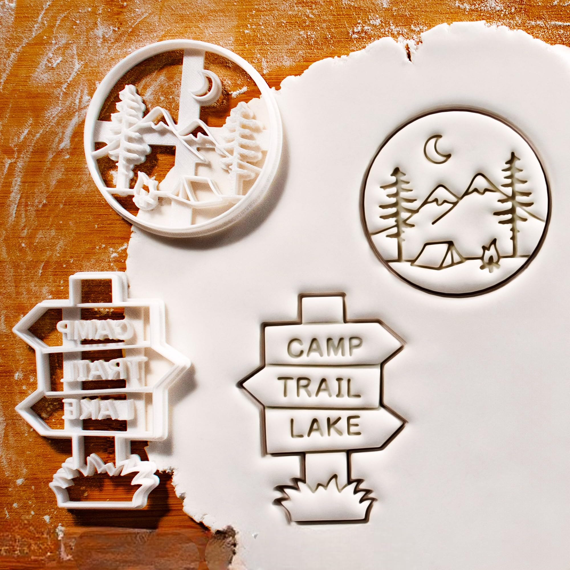 Camping Scene Cookie Cutter | Ideal for Campers, Hikers, Nature Lovers, Scouts, Backpackers, and Wilderness Adventures | Perfect for Outdoor-Themed Treats (ONLY CAMPING) - Image 2