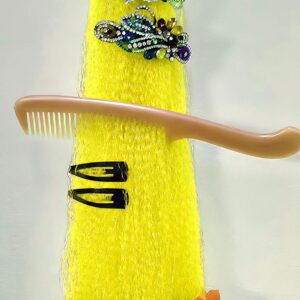 Vango Creations Comb Stand Holder Hair Acccessories Comb Organizer Home Decoration Comb Organizer (Yellow)
