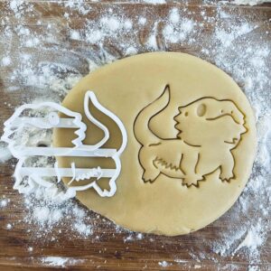Black Bearded Dragon Cookie Cutter Pogona Biscuit Cutter Cute Pet Reptile Lizard Cookie Stamp Reptile Gifts Zoology Australian Animals Fondant Pastry Dough Tool
