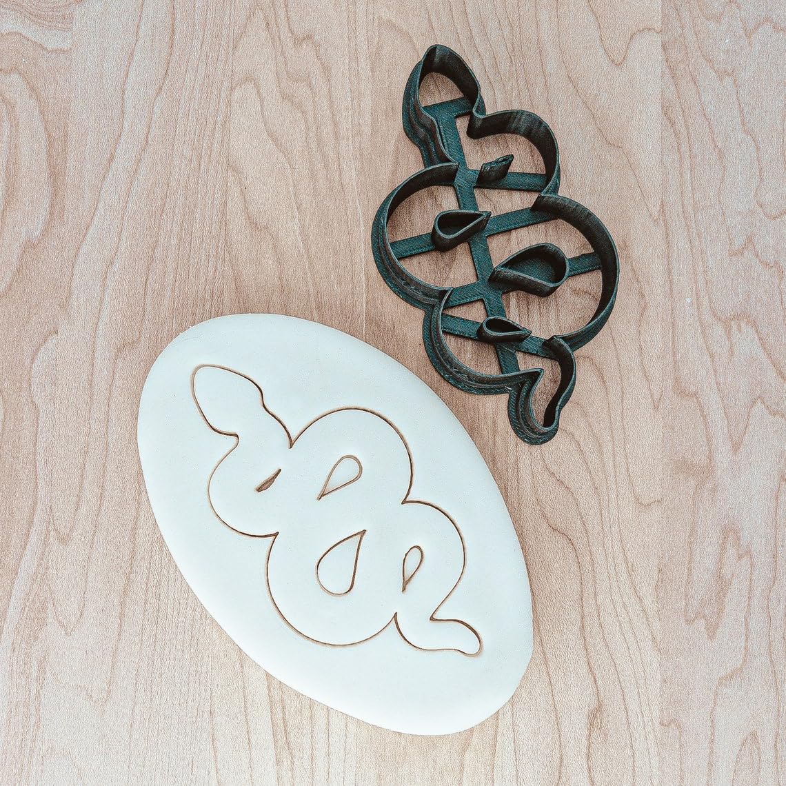 Snake Serpent Reptile Cookie Cutter Cookie for Fondant, Clay, Dough DIY Wild Animal Theme Baking, Jungle Party Crafts, Reptile Lover Gift Projects Made in India - Image 2