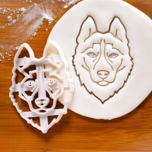 Husky Face Cookie Cutter for Biscuits | Arctic Sled Dog Portrait Design | Perfect for Adoption Drives, Animal Rescue Shelters, Veterinary Clinics, Pet Lover Baking Tool (ONLY FACE)