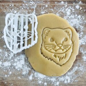 Black Ferret Cookie Cutter Ferret Face Biscuit Cutter Kawaii Ferret Cookie Stamp Ferret Gift Idea Weasel Cookies Polymer Clay Cutter Ferret Mom Gifts