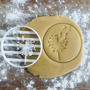 Black Dandelion Cookie Cutter Stamp Flower Baking Tool Fondant Clay Cutter DIY Party Favors Home Baking Creative Floral Cookies Spring and Garden Inspired Treats