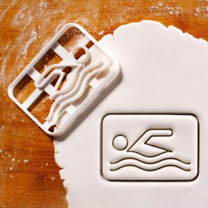 Swimmer Cookie Cutter | Swimming Competitions, Water Sports Treats, Triathlon Baking Tool, Swim Team Party Supplies, Lifeguard Gifts, Sports-Themed Biscuit Mold Creative Baking (ONLY SWIM)