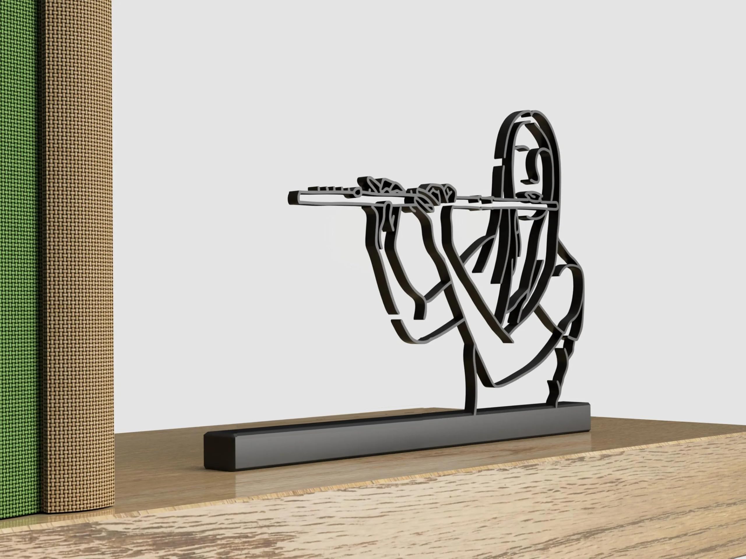 Female Flute Player Sculpture | Musician Decor & Art | Flutist Gift for Music Lovers - Image 3