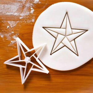 Origami Star Cookie Cutter | Unique 5-Sided Design | Perfect for Fractal Art and Creative Baking | One-of-a-Kind Biscuit Cutter (DESIGN-3) (ONLY ONE CUTTER)