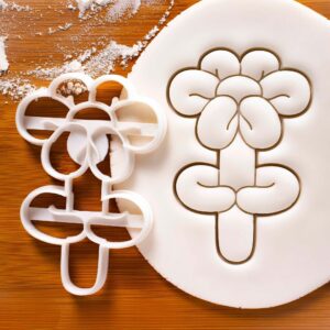 balloon flower cookie cutter | floral biscuit mold baking, birthday party treats, baby shower favors, decorative cookie cutter fondant, creative baking tool home and celebrations (ONLY FLOWER)