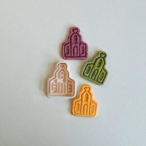 Black Church Cookie Cutter Set with Love Cathedral and House Stamp Tools for Religious Event Baking Homemade Cookies Fondant Cake Decorating Party Favors and Celebration Treats