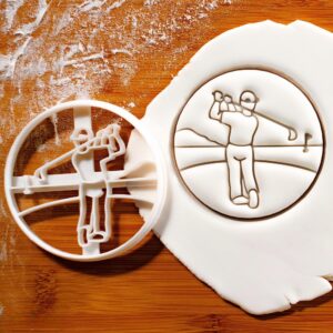 Golfer Cookie Cutter - Perfect for Golf-Themed Parties, Sports Events, and Creative Baking Projects (ONLY GOLFER COOKIE CUTTER)