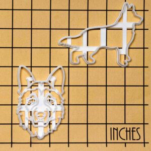 German Shepherd Body and Face Cookie Cutter